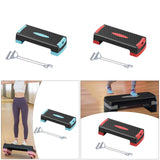 Aerobic Exercise Step Platform Adjustable with Resistance Bands for Home Gym Blue Black