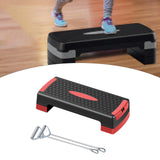 Aerobic Exercise Step Platform Adjustable with Resistance Bands for Home Gym Red Black