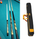 Pool Cue Case for Men Women 6 Holes with Pocket Billiard Stick Carrying Case Black