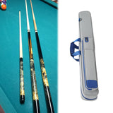 Pool Cue Case for Men Women 6 Holes with Pocket Billiard Stick Carrying Case Gray