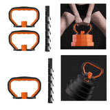 Adjustable Kettlebell Handle Kit Kettle Bell Grip for Exercise Weightlifting 2 Handle and 1 Rod