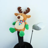 Golf Wood Headcover Portable Long Neck Funny Soft Plush Golf Shaft Protector Elk