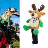 Golf Wood Headcover Portable Long Neck Funny Soft Plush Golf Shaft Protector Elk