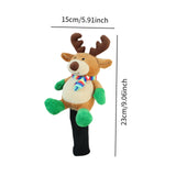 Golf Wood Headcover Portable Long Neck Funny Soft Plush Golf Shaft Protector Elk