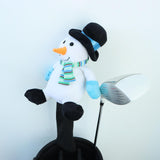 Golf Wood Headcover Portable Long Neck Funny Soft Plush Golf Shaft Protector Snowman