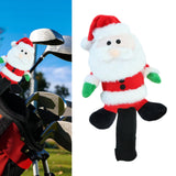 Golf Wood Headcover Portable Long Neck Funny Soft Plush Golf Shaft Protector Santa Claus