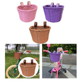 Kids Bike Basket Carrier Children Bicycle Front Basket for Girls Boys Street Brown