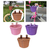 Kids Bike Basket Carrier Children Bicycle Front Basket for Girls Boys Street Brown