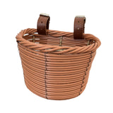 Kids Bike Basket Carrier Children Bicycle Front Basket for Girls Boys Street Brown