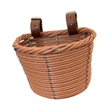 Kids Bike Basket Carrier Children Bicycle Front Basket for Girls Boys Street Brown