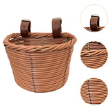 Kids Bike Basket Carrier Children Bicycle Front Basket for Girls Boys Street Brown