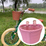 Kids Bike Basket Carrier Children Bicycle Front Basket for Girls Boys Street Pink