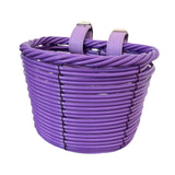 Kids Bike Basket Carrier Children Bicycle Front Basket for Girls Boys Street Purple