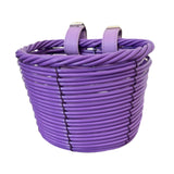 Kids Bike Basket Carrier Children Bicycle Front Basket for Girls Boys Street Purple