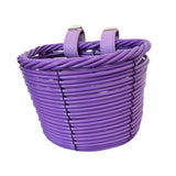 Kids Bike Basket Carrier Children Bicycle Front Basket for Girls Boys Street Purple