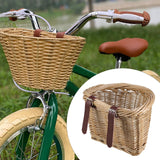 Wicker Woven Bike Basket for Kids Bicycle Front Basket for Children Shopping