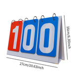 3 Digit Tabletop Score Board Flip Scoreboard for Outdoor Soccer Indoor Games