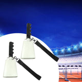 2Pcs Cowbells for Sporting Events Lound for Football Games Farm Celebrations White