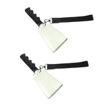 2Pcs Cowbells for Sporting Events Lound for Football Games Farm Celebrations White