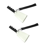 2Pcs Cowbells for Sporting Events Lound for Football Games Farm Celebrations White