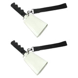 2Pcs Cowbells for Sporting Events Lound for Football Games Farm Celebrations White