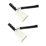 2Pcs Cowbells for Sporting Events Lound for Football Games Farm Celebrations White