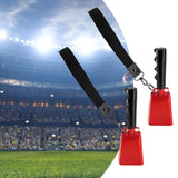 2Pcs Cowbells for Sporting Events Lound for Football Games Farm Celebrations Red