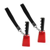 2Pcs Cowbells for Sporting Events Lound for Football Games Farm Celebrations Red