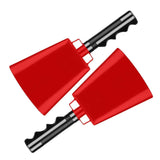 2Pcs Cowbells for Sporting Events Lound for Football Games Farm Celebrations Red