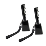 2Pcs Cowbells for Sporting Events Lound for Football Games Farm Celebrations Black