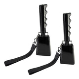 2Pcs Cowbells for Sporting Events Lound for Football Games Farm Celebrations Black