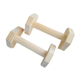 2Pcs Wooden Parallettes Gym Practical Pushup Handles Exercise Push up Stands