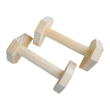 2Pcs Wooden Parallettes Gym Practical Pushup Handles Exercise Push up Stands