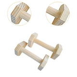 2Pcs Wooden Parallettes Gym Practical Pushup Handles Exercise Push up Stands