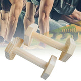 2Pcs Wooden Parallettes Gym Practical Pushup Handles Exercise Push up Stands