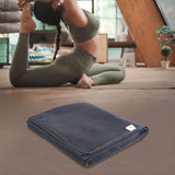 Yoga Blanket Relaxing Yoga Workout Home Gym Practice Training Hot Yoga Towel Dark Gray