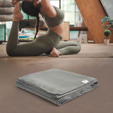 Yoga Blanket Relaxing Yoga Workout Home Gym Practice Training Hot Yoga Towel Light Gray