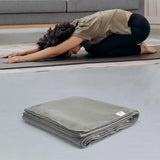 Yoga Blanket Relaxing Yoga Workout Home Gym Practice Training Hot Yoga Towel Light Gray