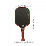 Pickleball Paddle Practical 16mm Carbon Fiber for Consistency Control Adults Style C