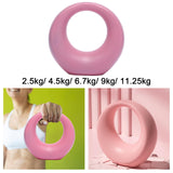 Kettlebell for Women Pink Non Slip Equipment for Workout Core Training Gifts 2.5 kg