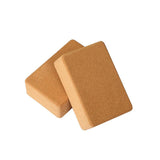 2x Cork Yoga Block Support Brick for Stretching Toning Indoor Sports Fitness