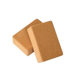 2x Cork Yoga Block Support Brick for Stretching Toning Indoor Sports Fitness