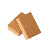 2x Cork Yoga Block Support Brick for Stretching Toning Indoor Sports Fitness