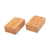 2Pcs Bamboo Yoga Block Practical Exercise Brick for Pilates Squat Stretching