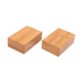 2Pcs Bamboo Yoga Block Practical Exercise Brick for Pilates Squat Stretching