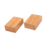 2Pcs Bamboo Yoga Block Practical Exercise Brick for Pilates Squat Stretching