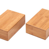 2Pcs Bamboo Yoga Block Practical Exercise Brick for Pilates Squat Stretching