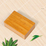 2Pcs Bamboo Yoga Block Practical Exercise Brick for Pilates Squat Stretching