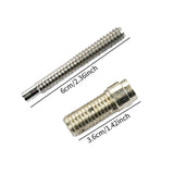 2 Pieces Billiards Pool Cue Joint Pin Insert Metal Billiard Extension Screws