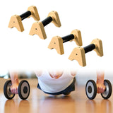 2Pcs Wooden Parallettes Bar Push up Handles for Workout Home Indoor Outdoor 25CM